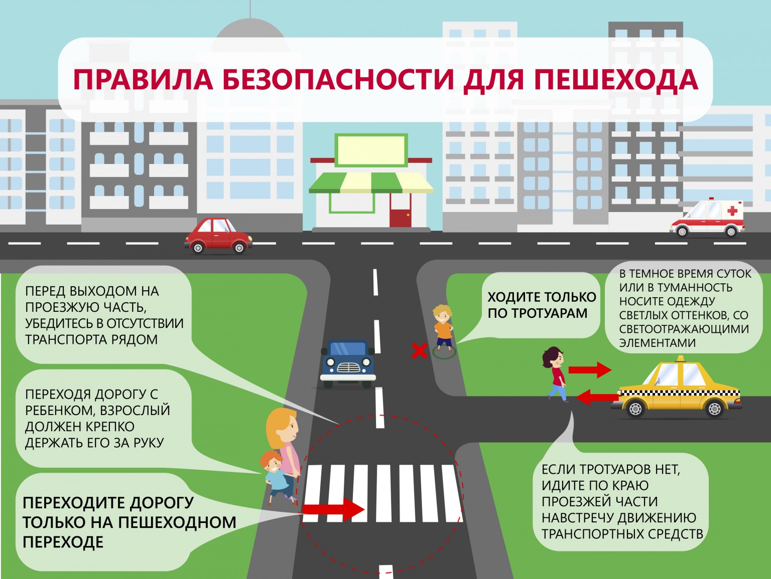 Правила безопасности для пешехода